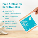 Laundry Detergent Sheets - Hypoallergenic, Plant-Based with Coconut Oil & Soapberry Extract - Unscented, Safe for Colors & Whites, 50-Pack