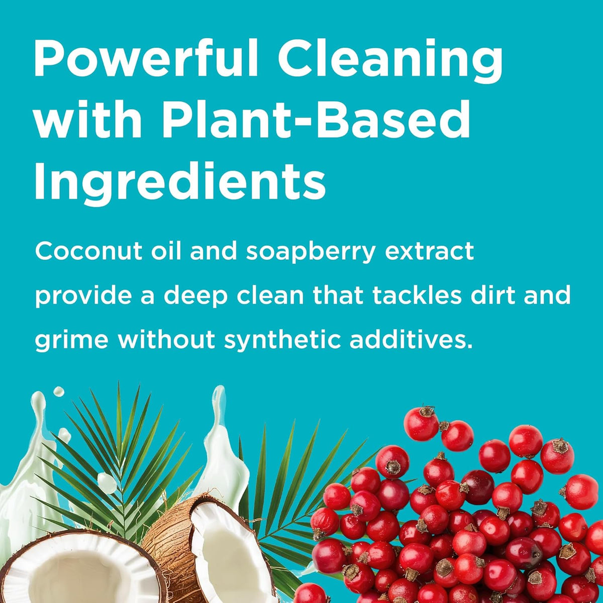 Laundry Detergent Sheets - Hypoallergenic, Plant-Based with Coconut Oil & Soapberry Extract - Unscented, Safe for Colors & Whites, 50-Pack